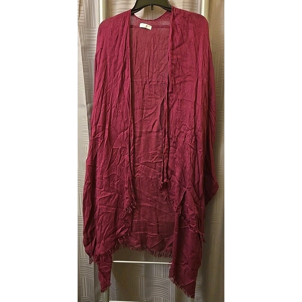 Chicsoul Women's One‎ Size Maroon Boho Wrap Beach Coverup Swim